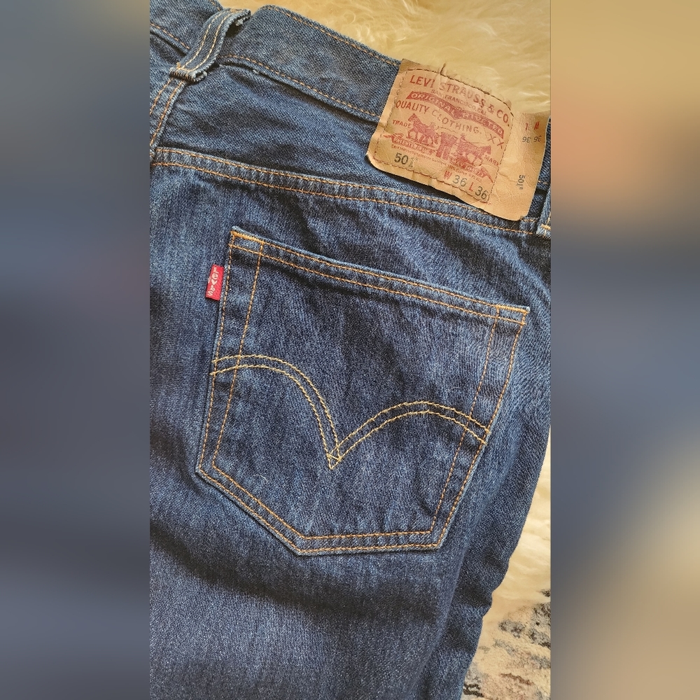 Men's 501 Button Fly Original Denim Jeans